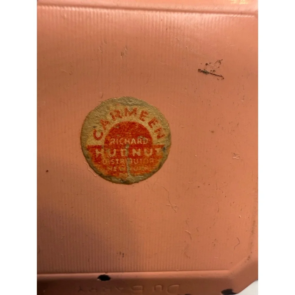 Vintage Richard Hudnut Du Barry Carmeen Cream Rouge Compact Peach Enamel Crest